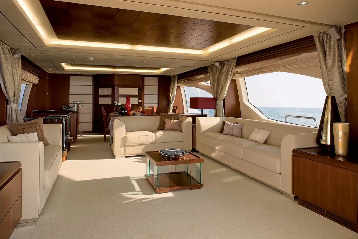 Main salon of the Azimut Leonardo