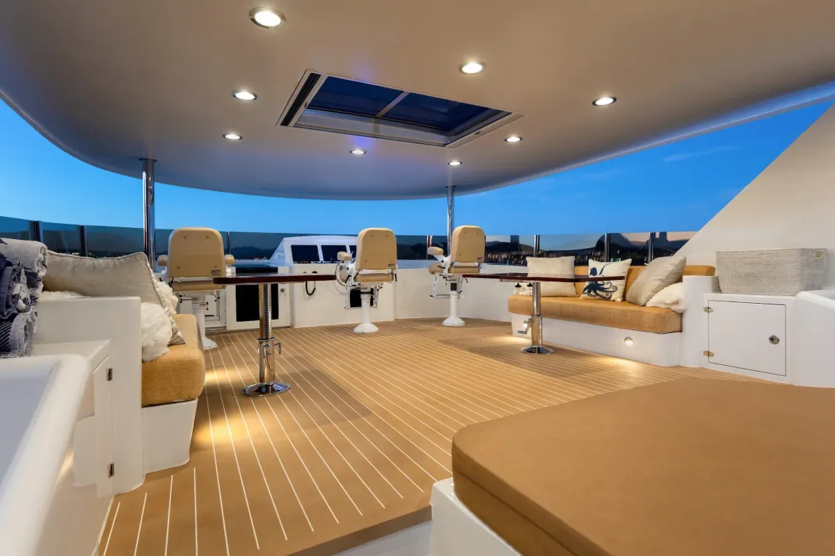 Aft deck seating on the Sovereign