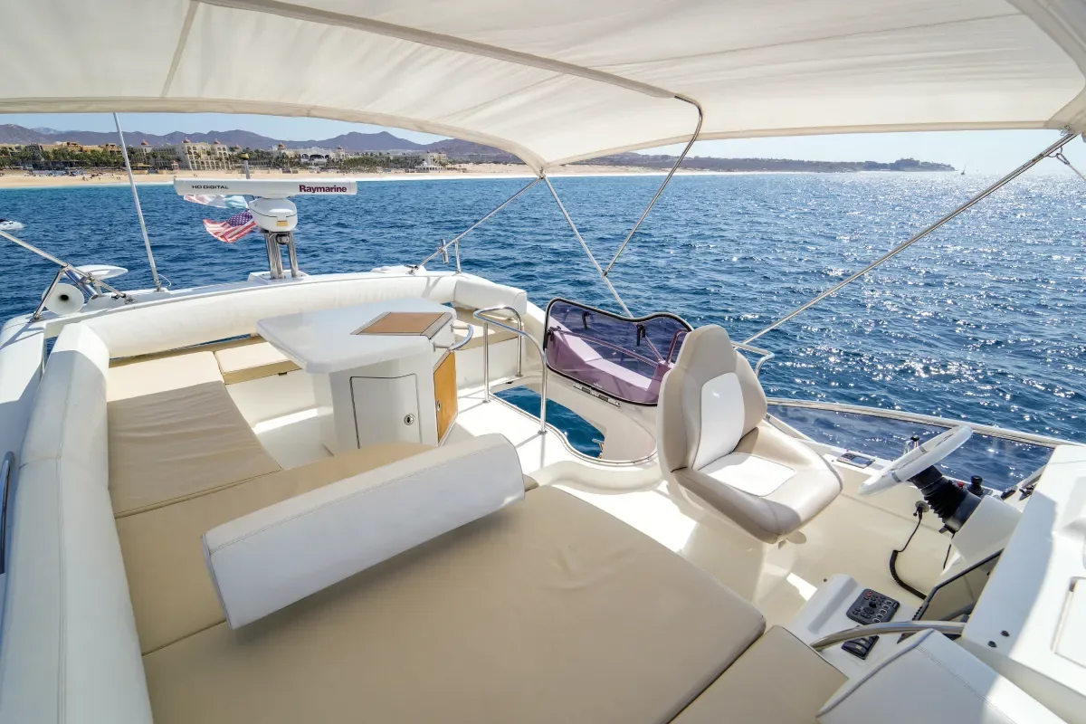 Flybridge seating on the Azimut