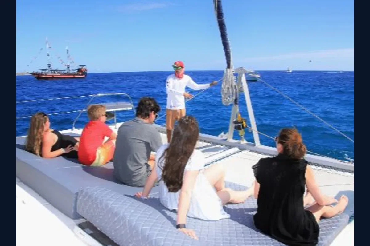 Guests relaxing on deck