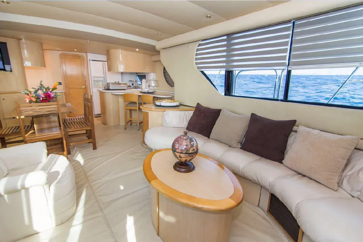 Main salon with lounge seating