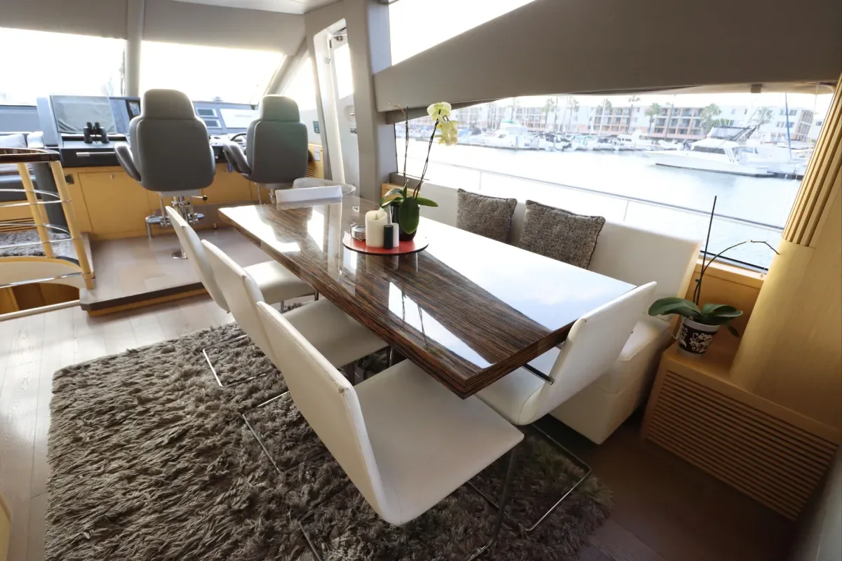 Dining salon with a long table