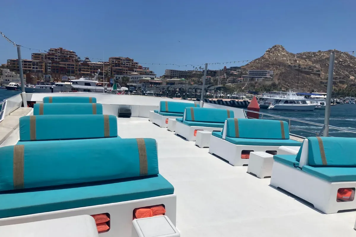 Open-air upper deck seating